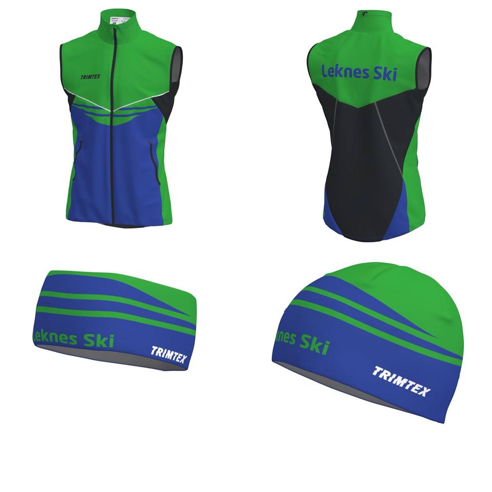 Leknes Skiklubb vest og lue